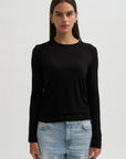 Wool Tencel Crewneck Top