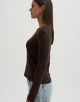 Wool Tencel Crewneck Top