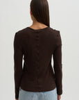 Wool Tencel Crewneck Top
