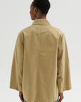 Linen Blend Work Jacket, Beige