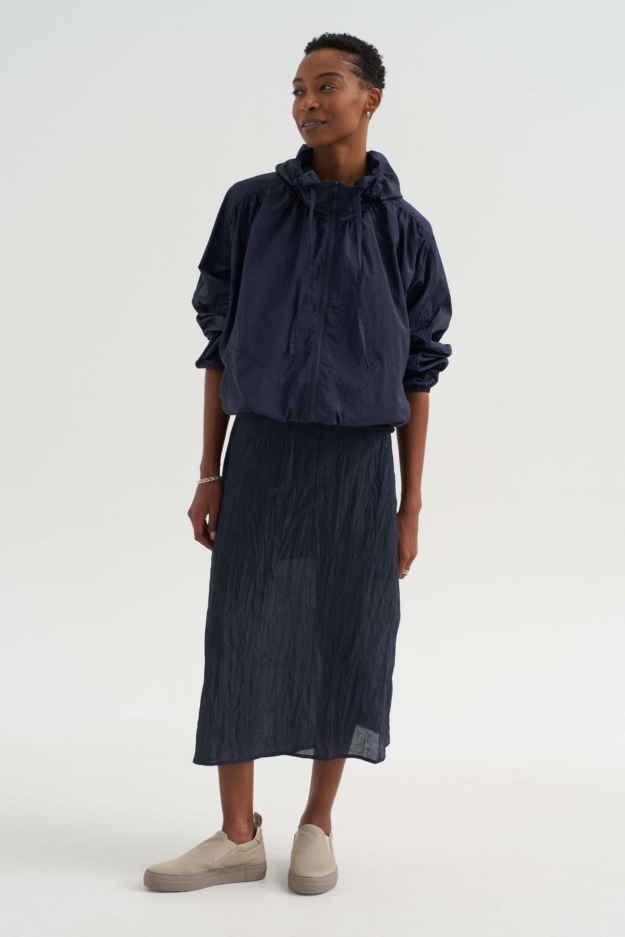 Shirred Anorak