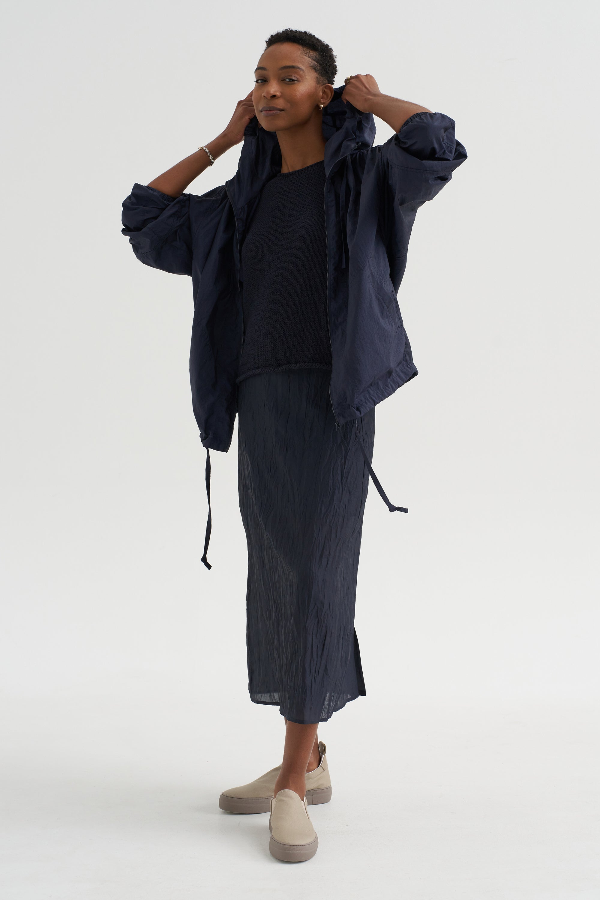 Shirred Anorak