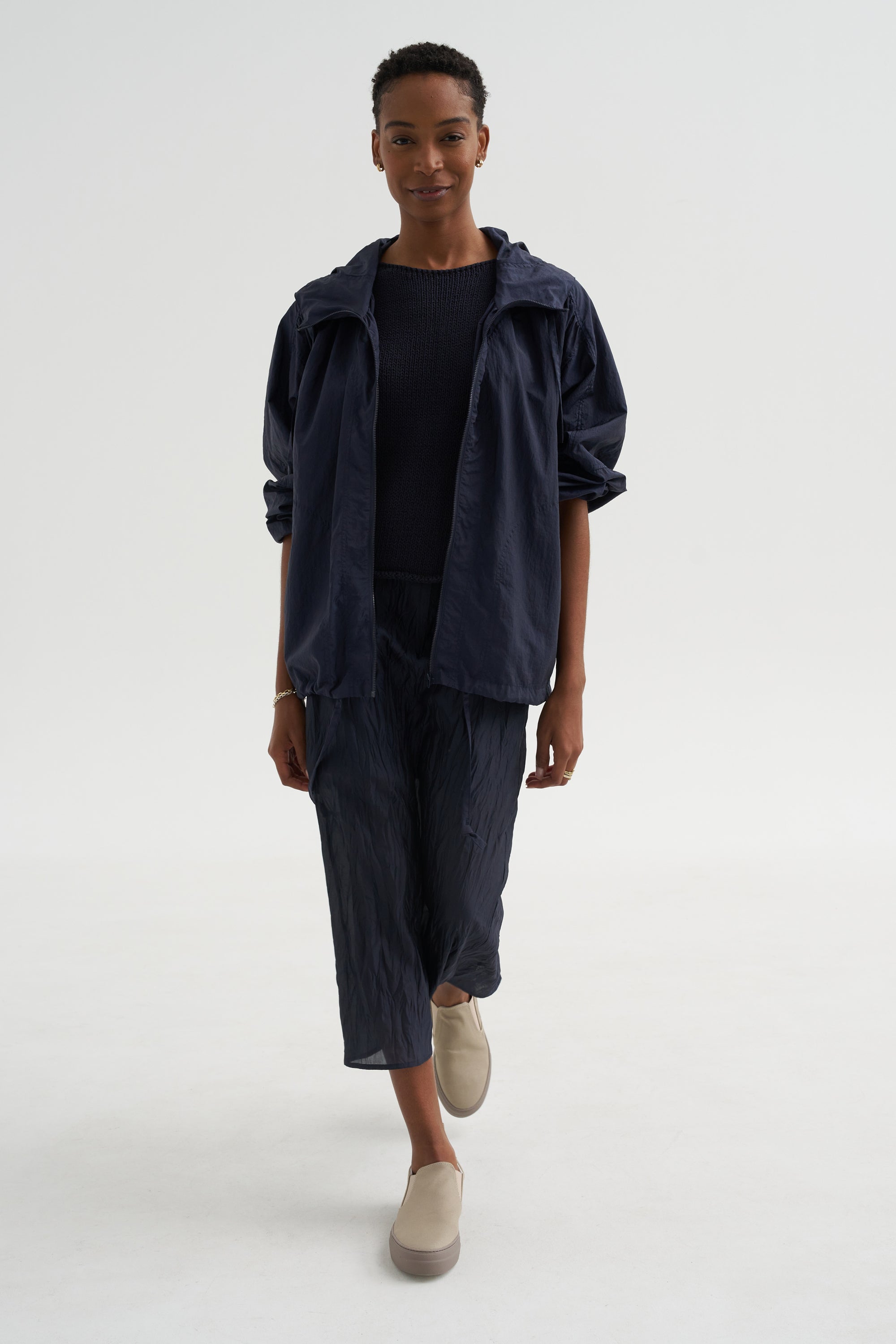 Shirred Anorak