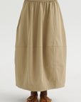 Balloon Midi Skirt, Beige