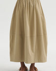 Balloon Midi Skirt, Beige
