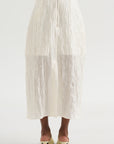 Crinkled Midi Skirt