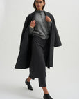 Mock Neck Cardigan, Gray