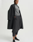 Mock Neck Cardigan, Gray