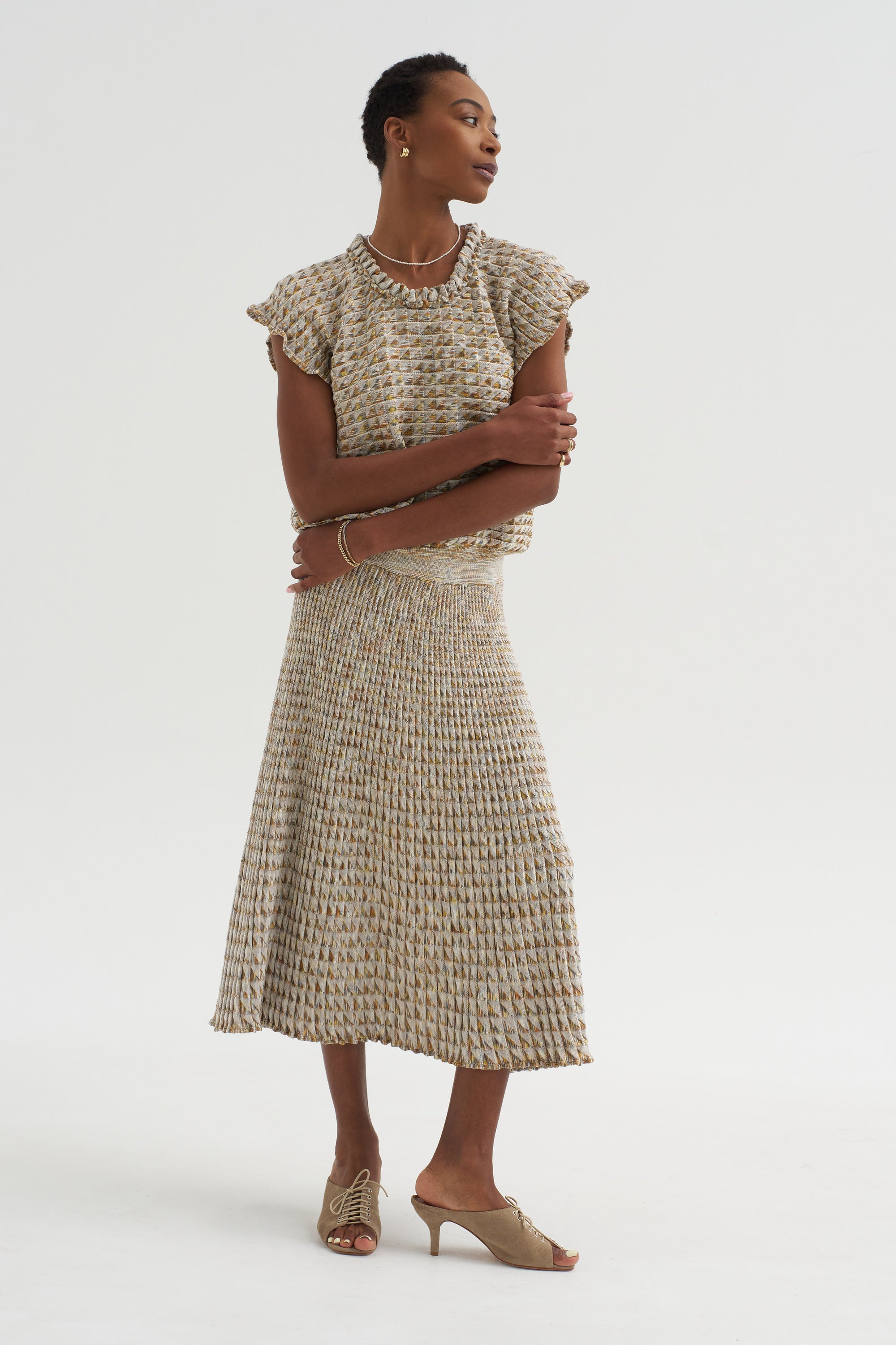 Cocktail5 - Origami Knit Fluid Skirt