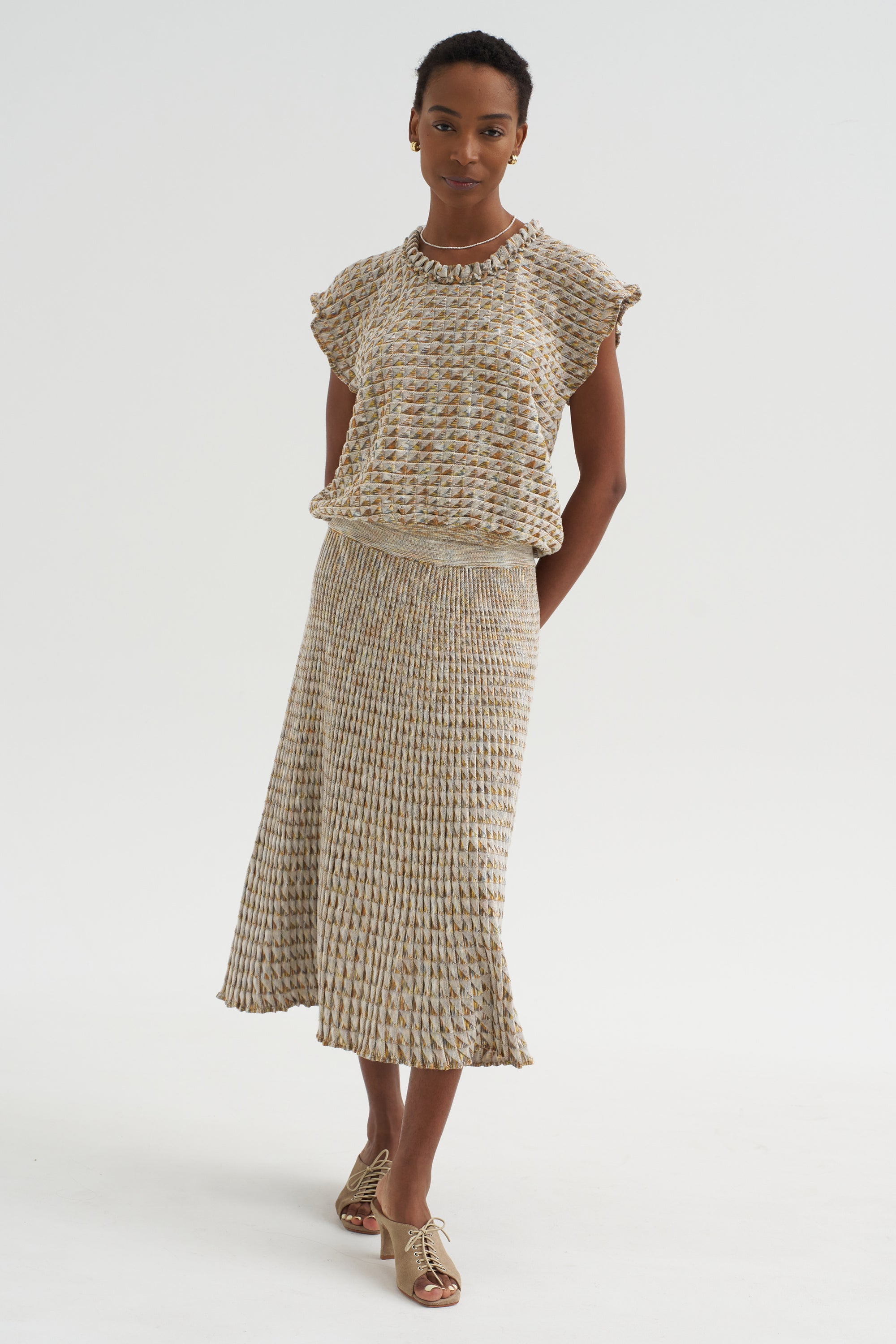 Cocktail5 - Origami Knit Fluid Skirt