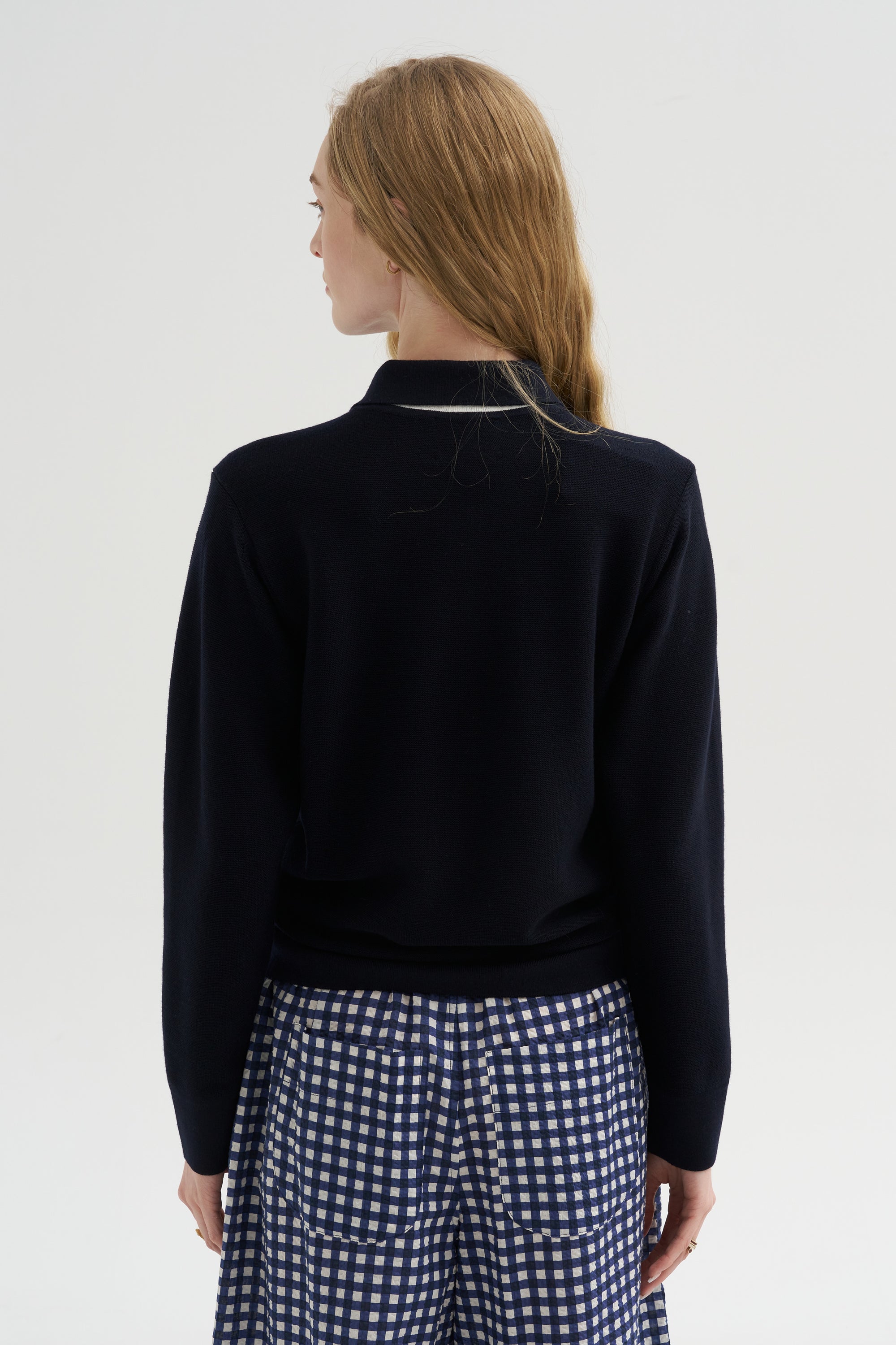 Eclair - Knit Shirt with Graphic Motifs, Midnight-Natural-Turquoise