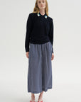 Eclair - Knit Shirt with Graphic Motifs, Midnight-Natural-Turquoise
