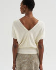 Elysee -  Herringbone Knit Top, Natural