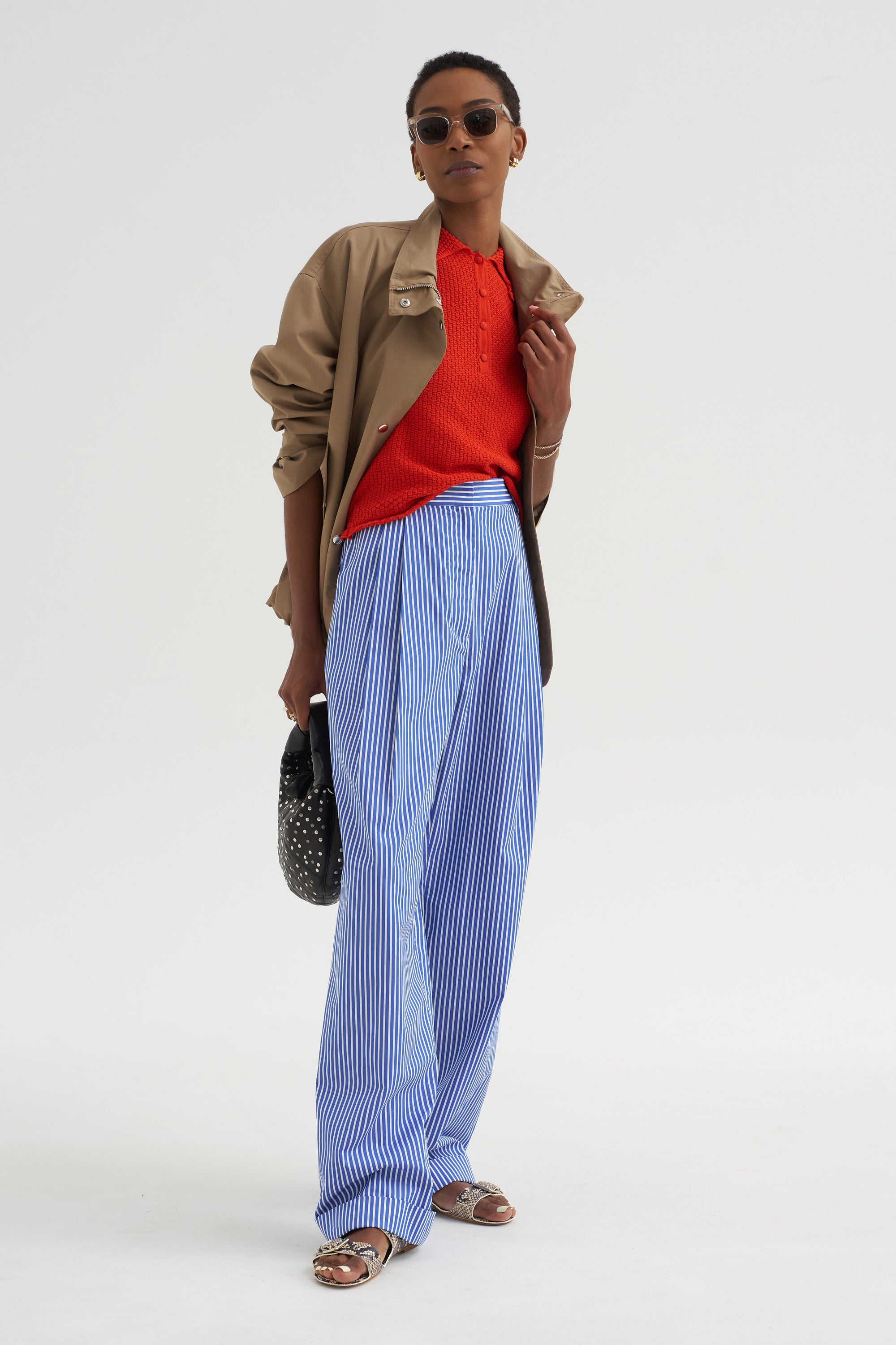 Extra - Ruffled Neck Polo, Blood Orange