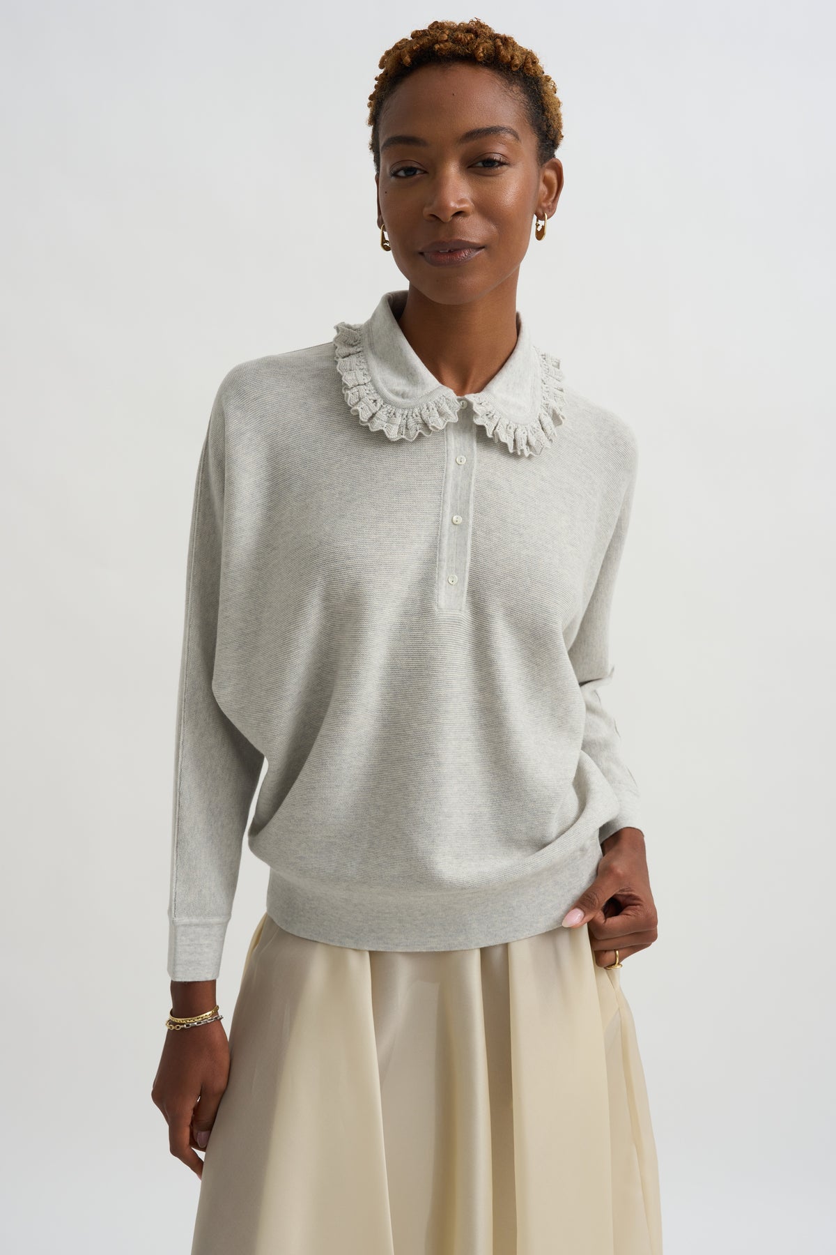 Fontaine Top, Light Grey