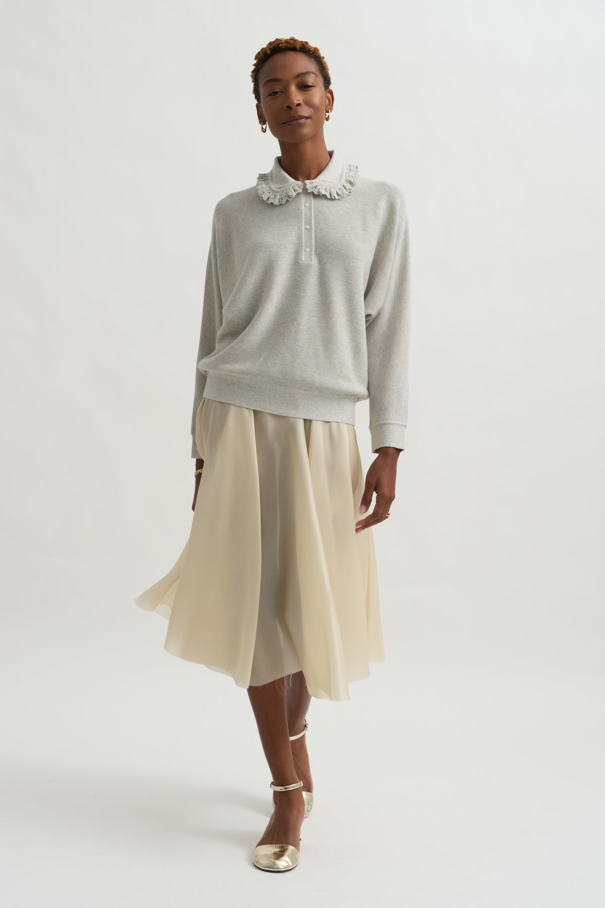 Fontaine Top, Light Grey