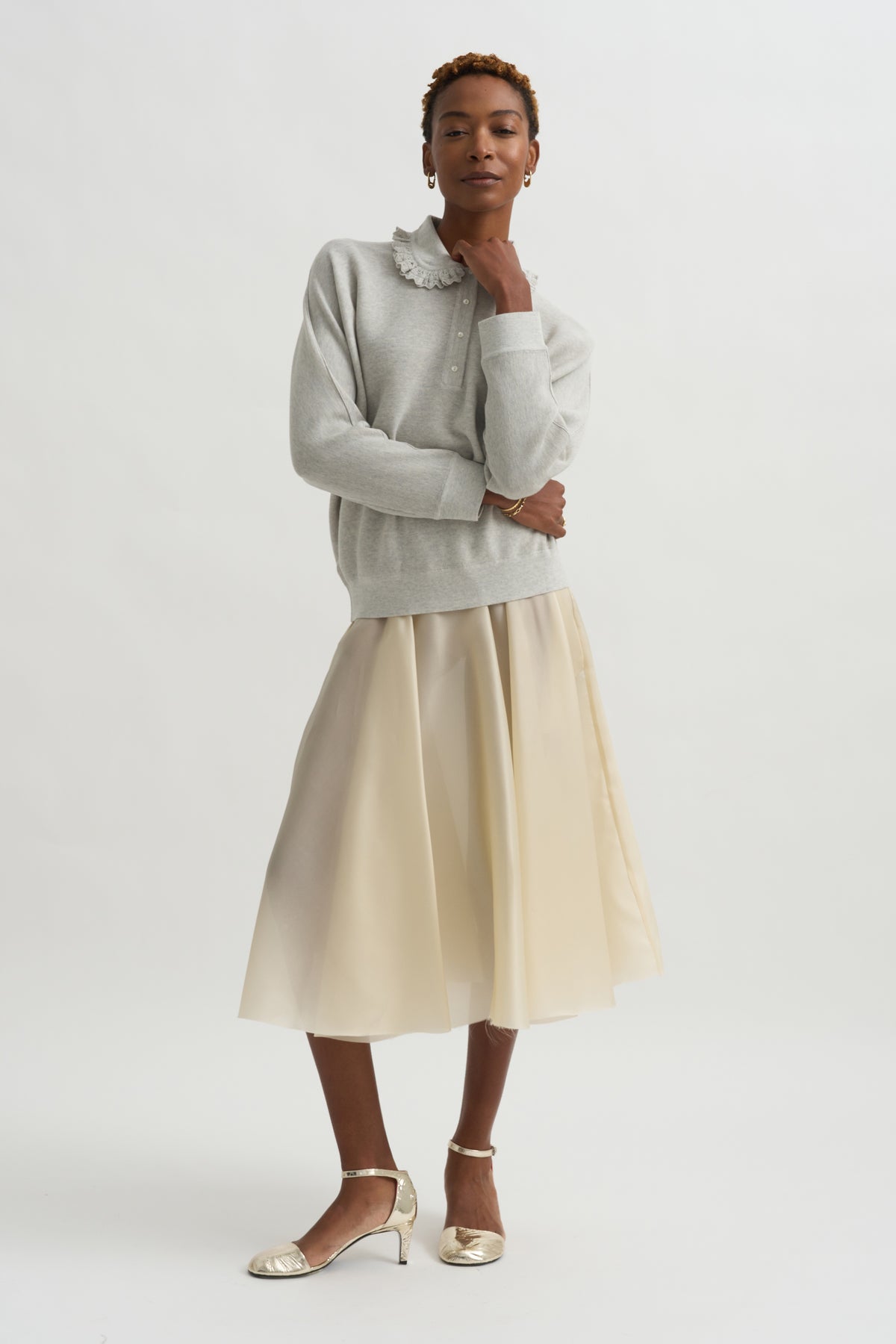 Fontaine Top, Light Grey