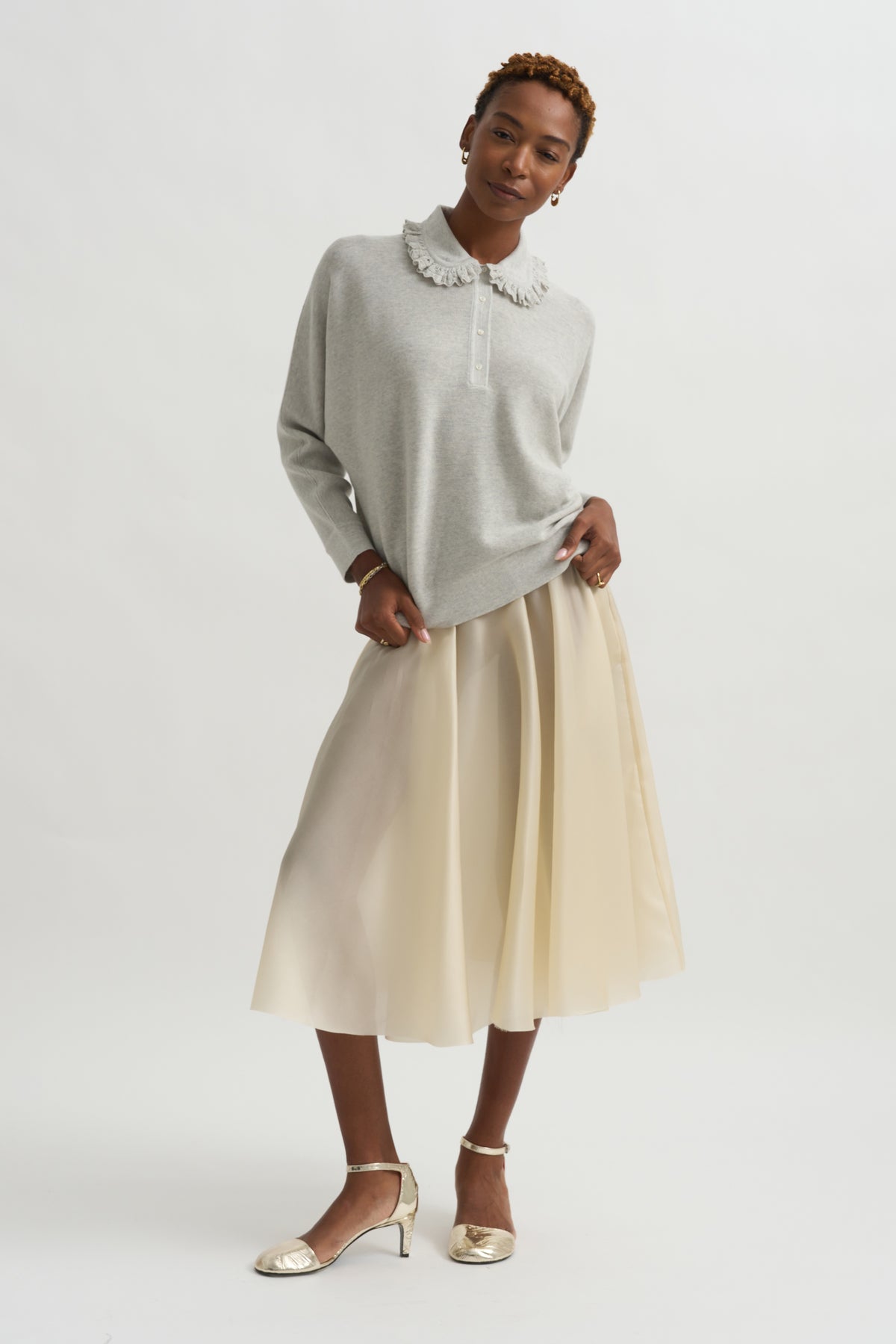 Fontaine Top, Light Grey