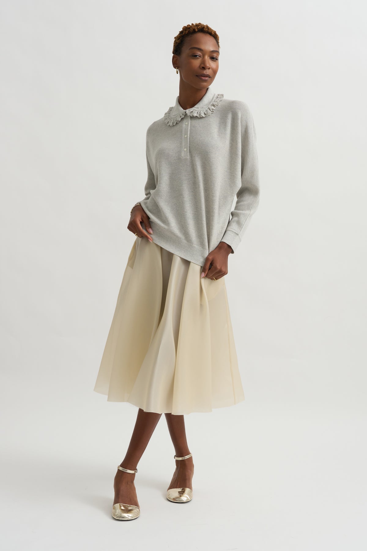 Fontaine Top, Light Grey