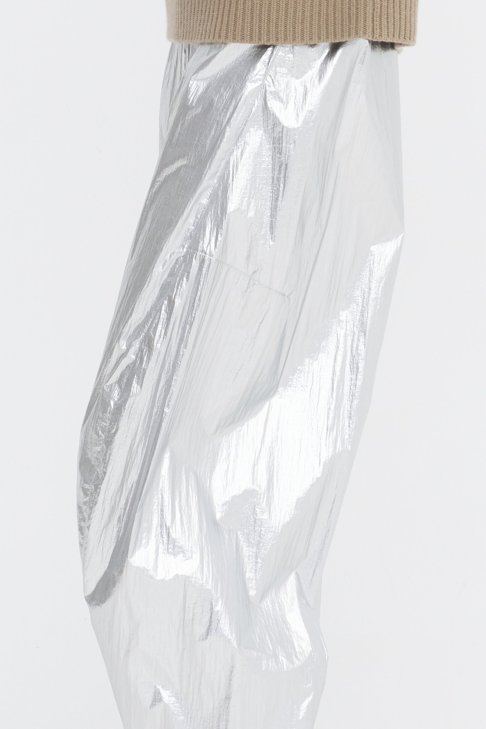 Metallic Nylon Winslow Pant - Short, Silver