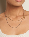 Mixed Up Half & Half Chain Necklace, Sterling Silver & Gold
