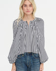 Grand Bazaar Mini Top, Black & White Stripe