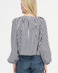 Grand Bazaar Mini Top, Black & White Stripe