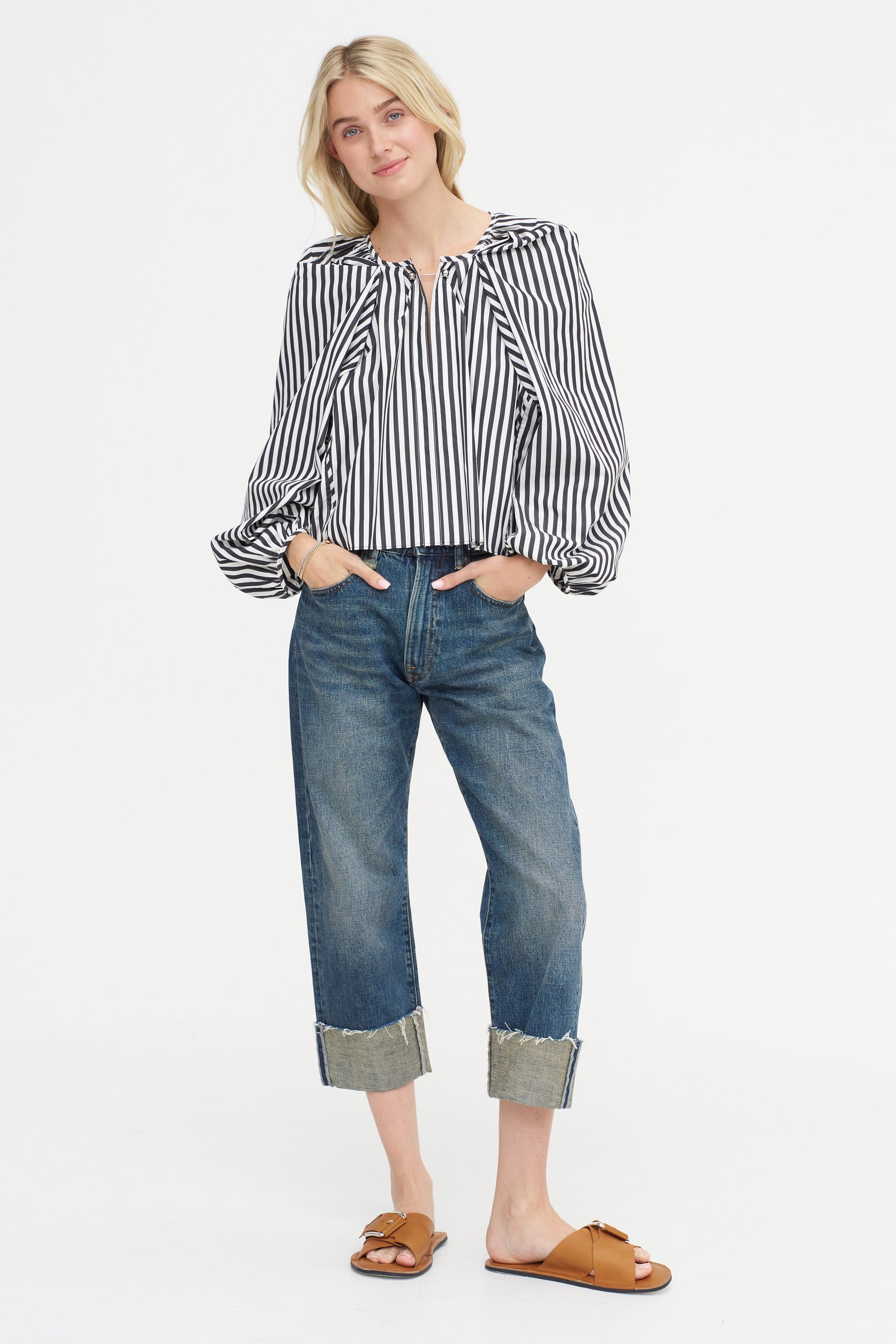 Grand Bazaar Mini Top, Black &amp; White Stripe