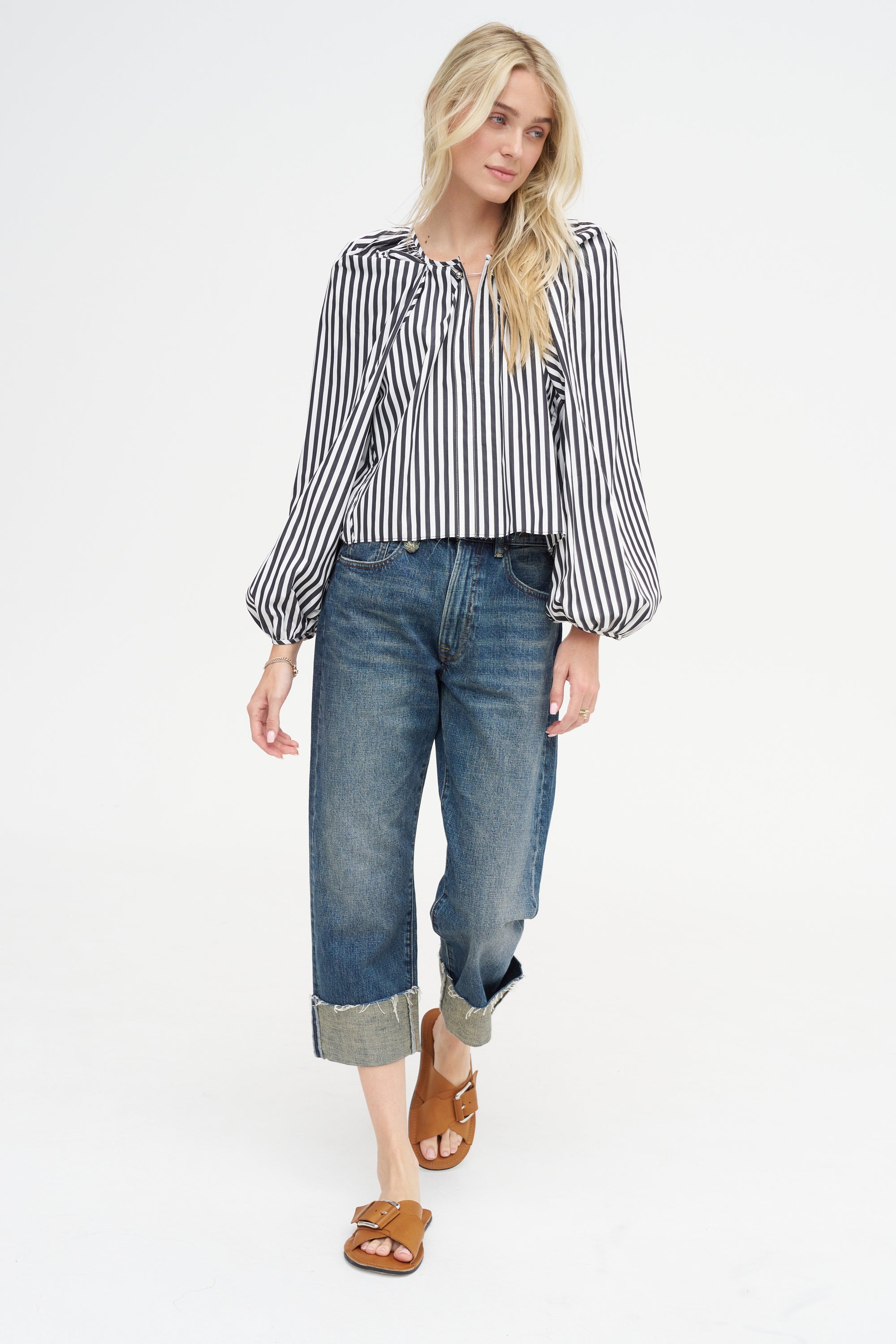 Grand Bazaar Mini Top, Black &amp; White Stripe