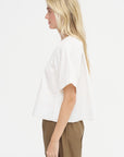 Almost A T-Shirt Top, White