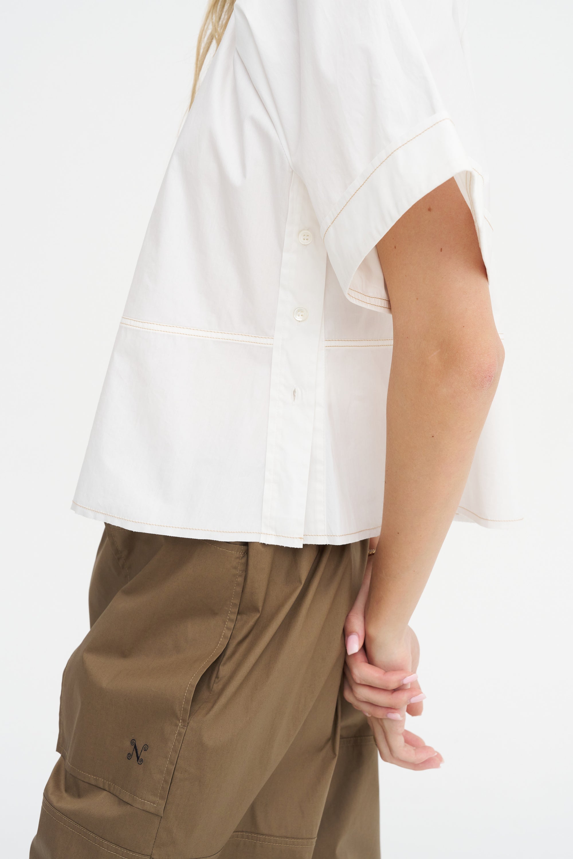 Almost A T-Shirt Top, White