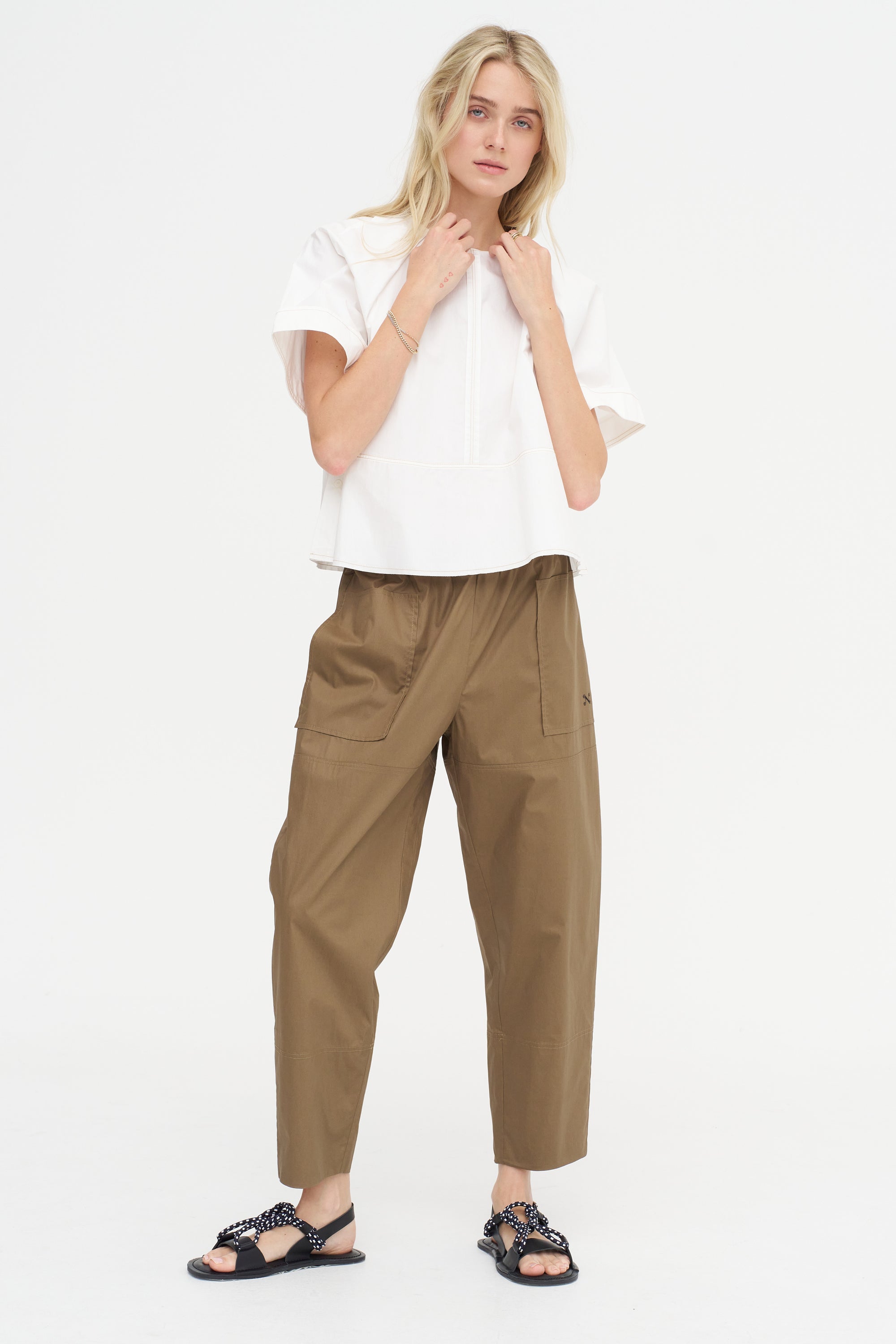 Almost A T-Shirt Top, White