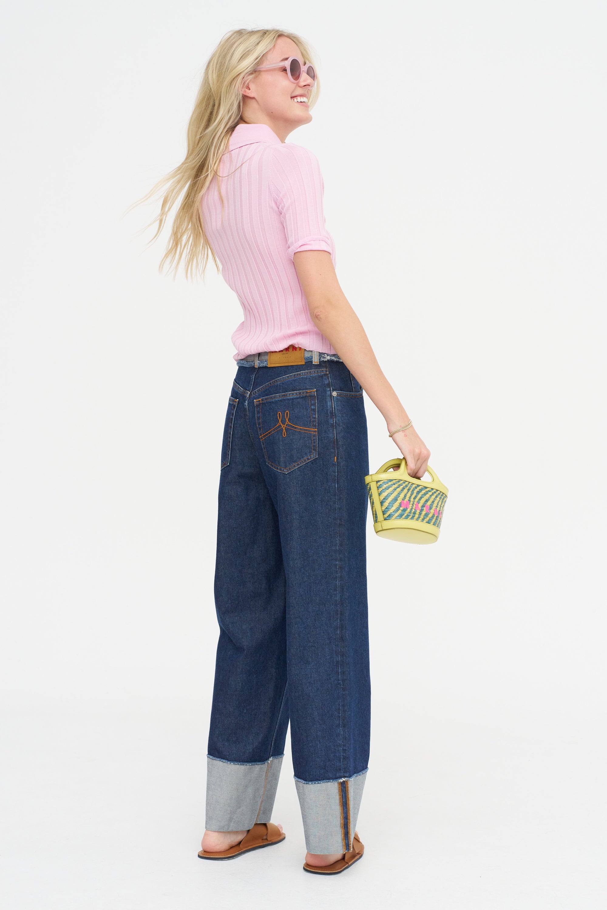 Sugarman Short-Sleeve Polo Knit, Rose