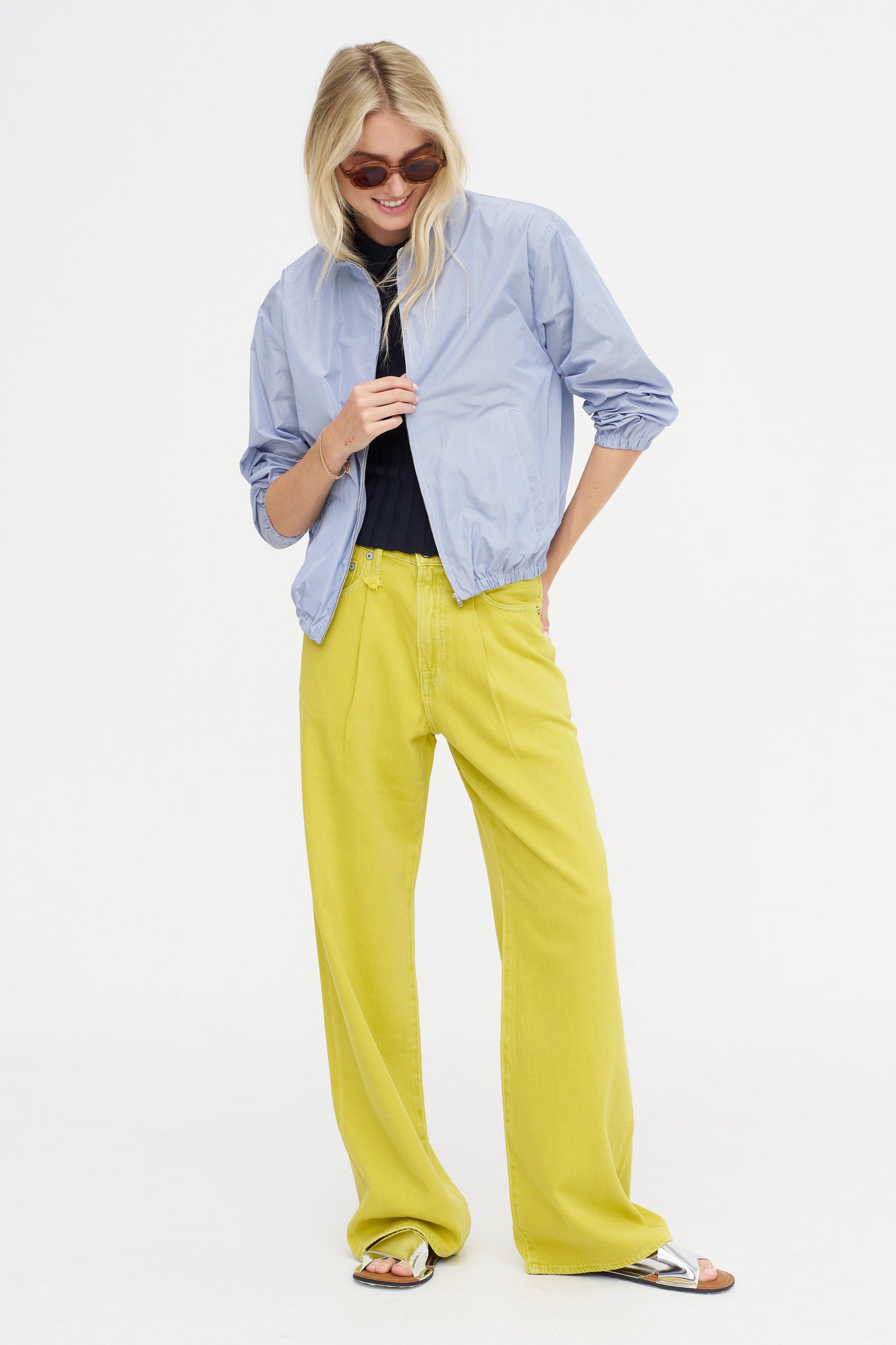 Sugarman Short-Sleeve Polo Knit Top, Noir Navy