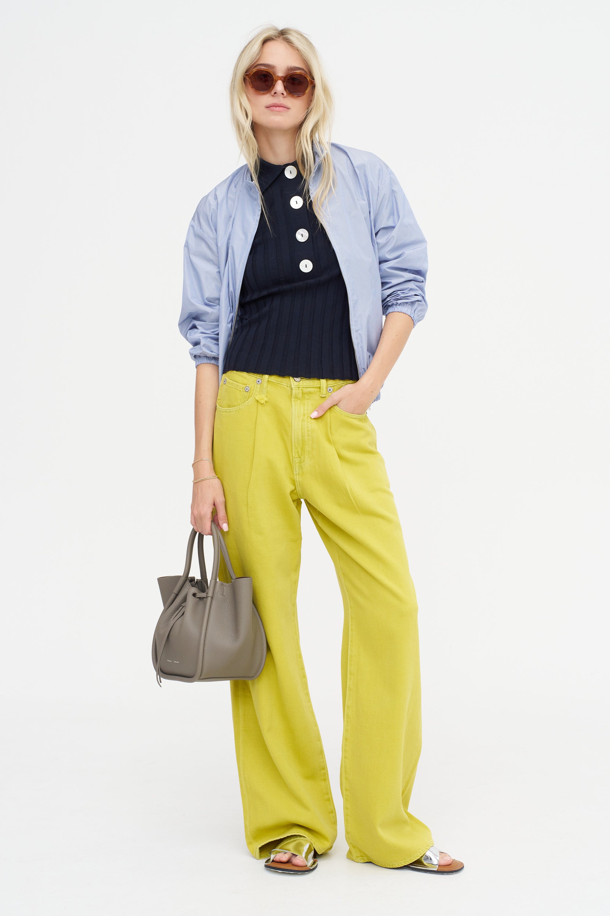 Sugarman Short-Sleeve Polo Knit Top, Noir Navy