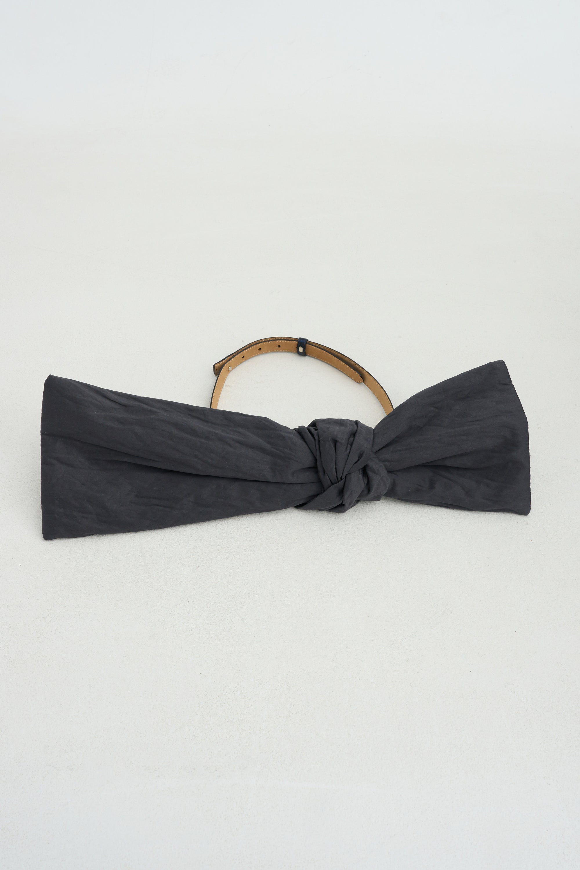 Bow Sash Belt, Crisp Noir