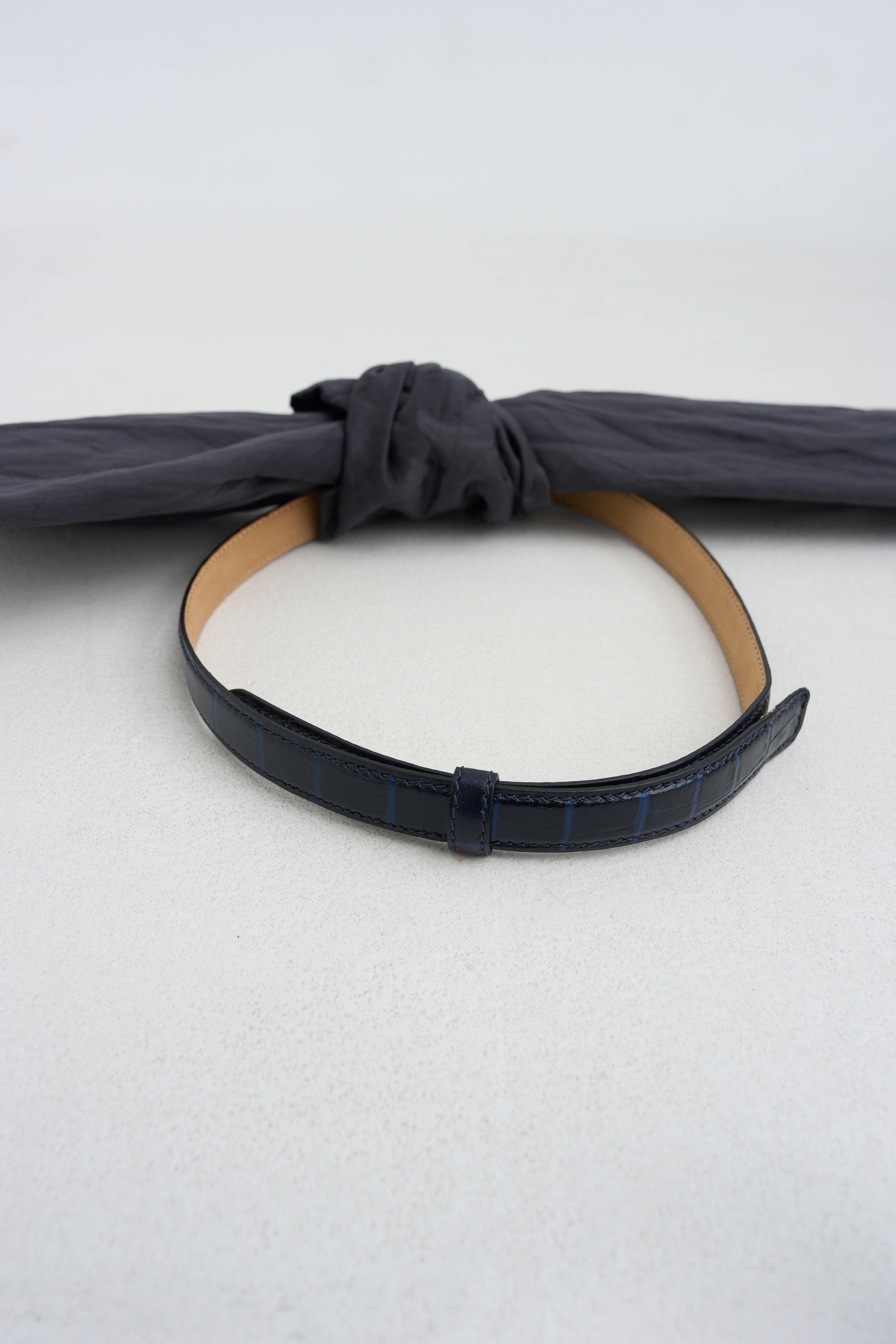 Bow Sash Belt, Crisp Noir