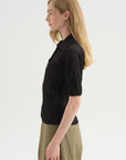 Sugarman Polo Knit Top, Silver