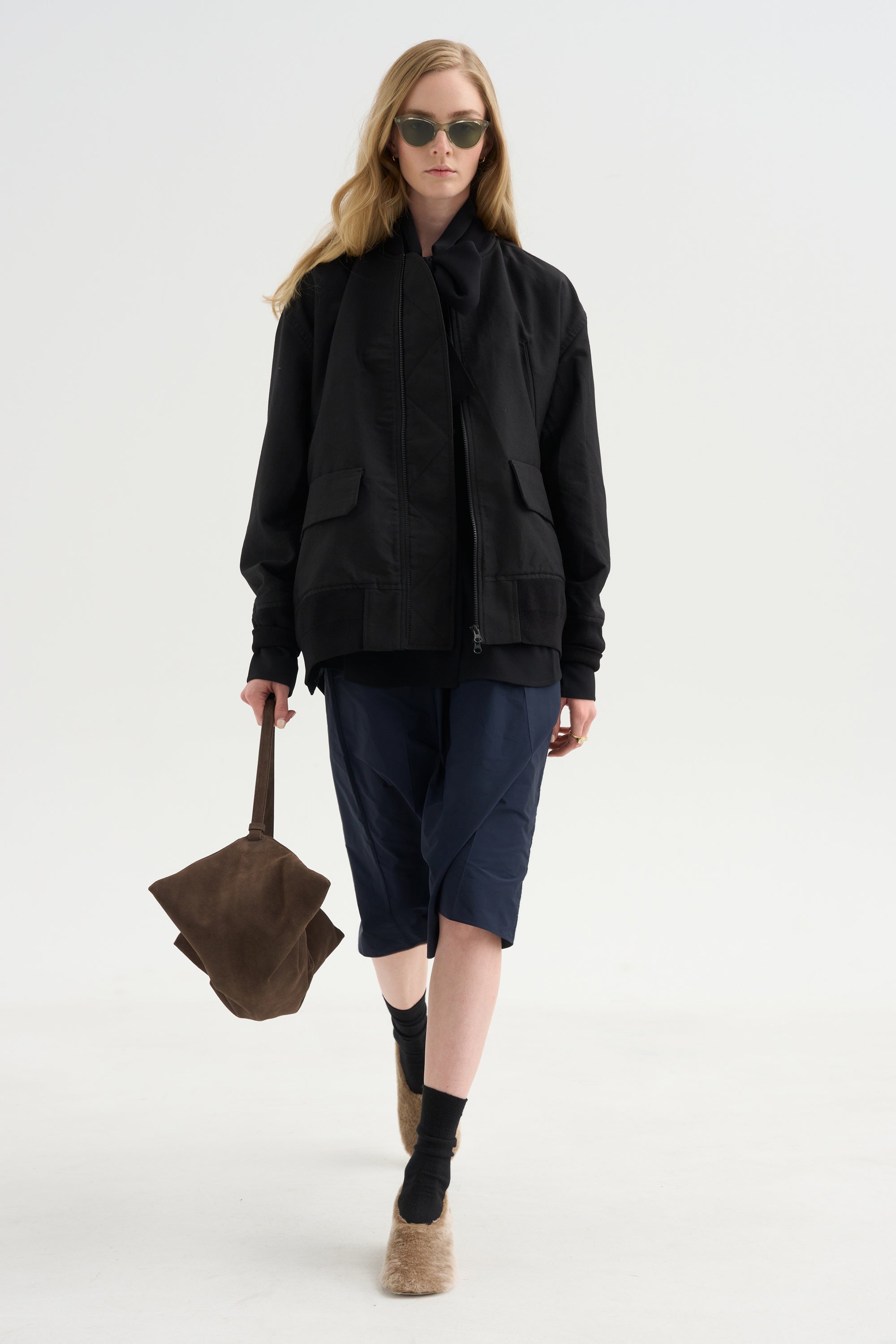 Aviator Oversize Jacket, Noir