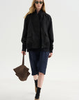 Aviator Oversize Jacket, Noir
