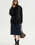 Aviator Oversize Jacket, Noir