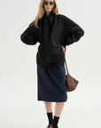 Aviator Oversize Jacket, Noir
