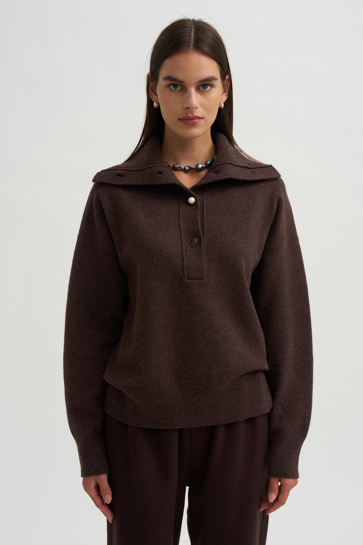 Mixtape Knit Sweater, Choco