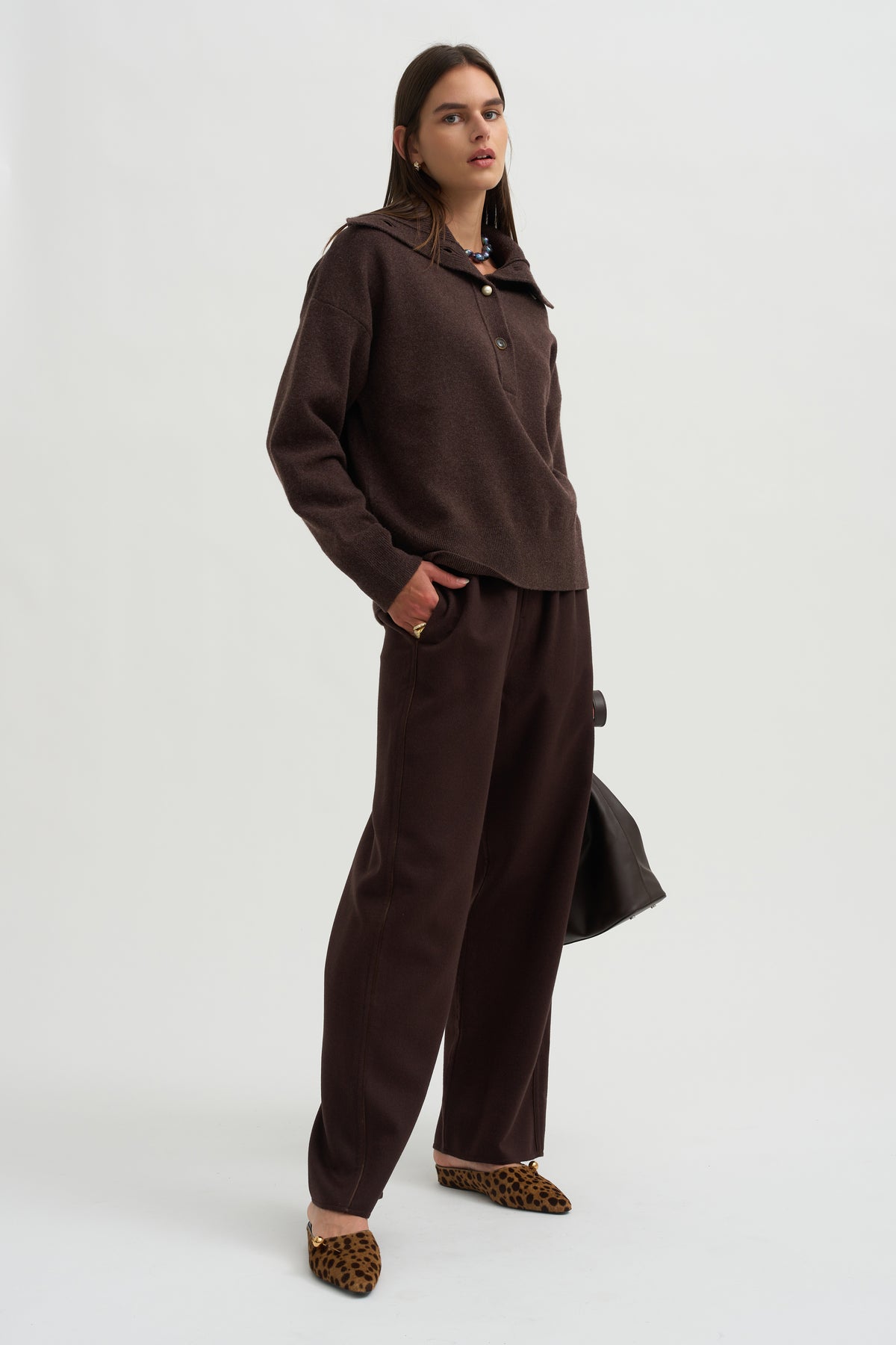 Mixtape Knit Sweater, Choco