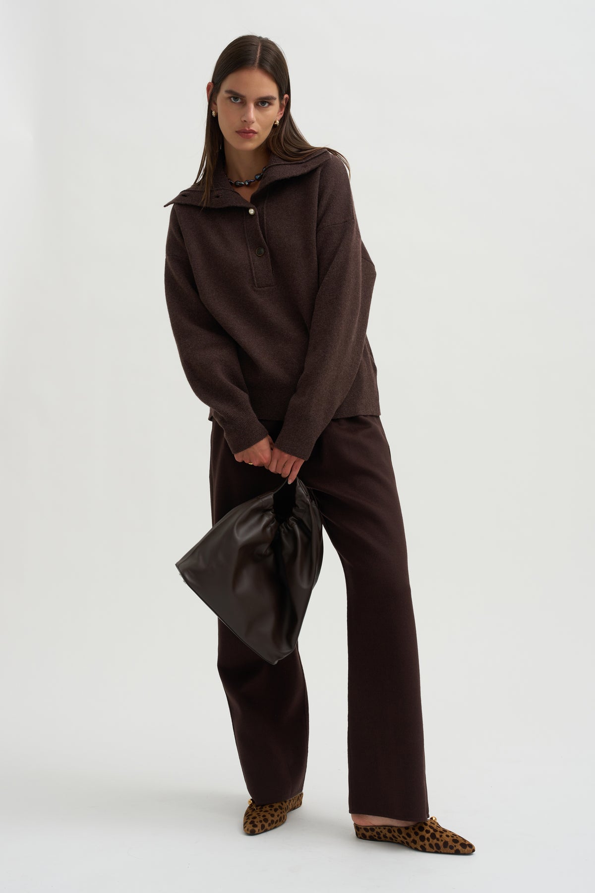Mixtape Knit Sweater, Choco