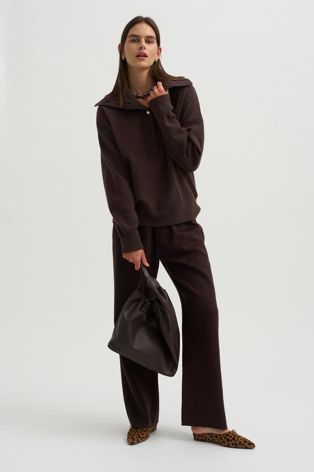 Mixtape Knit Sweater, Choco