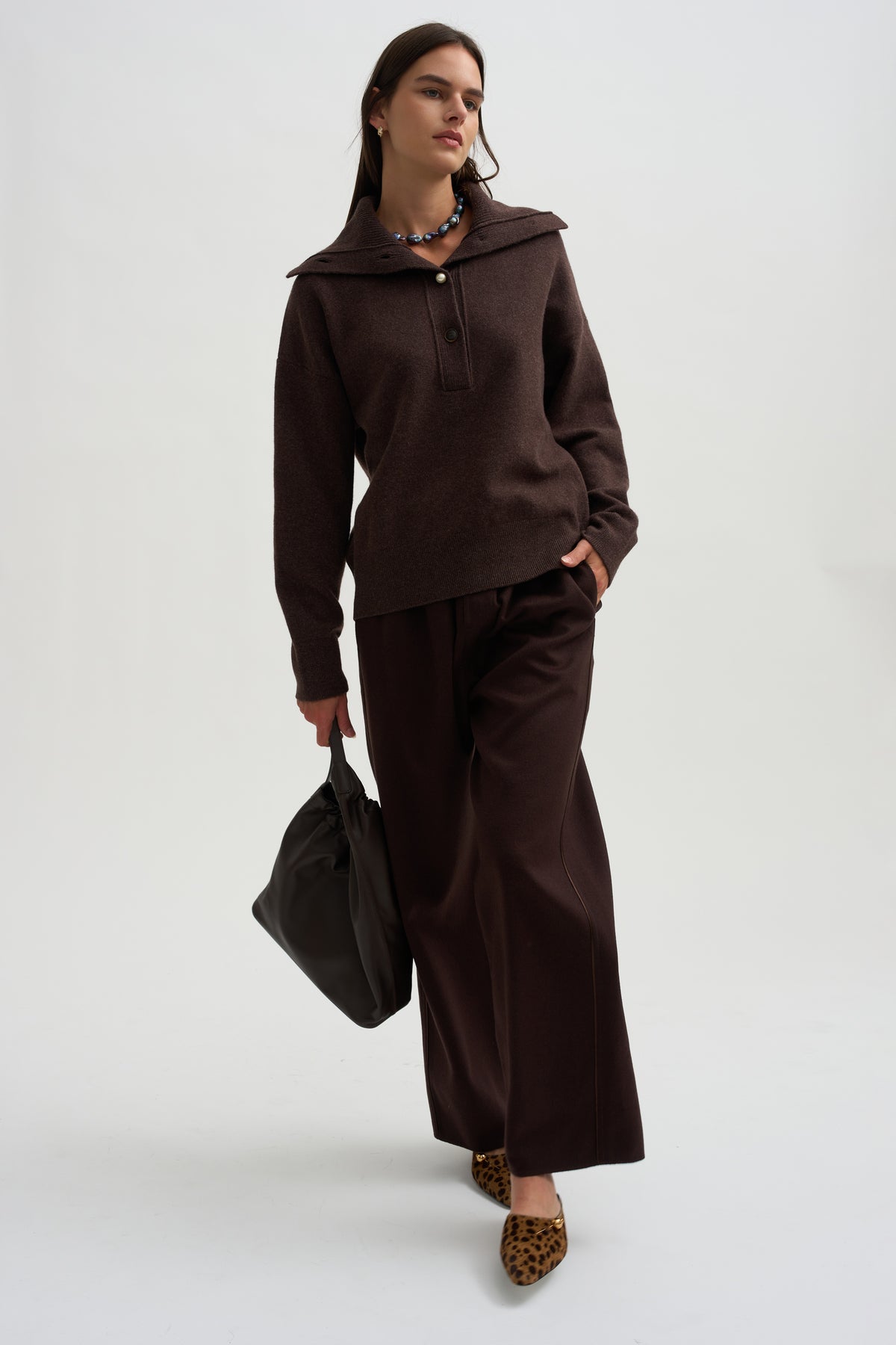 Mixtape Knit Sweater, Choco