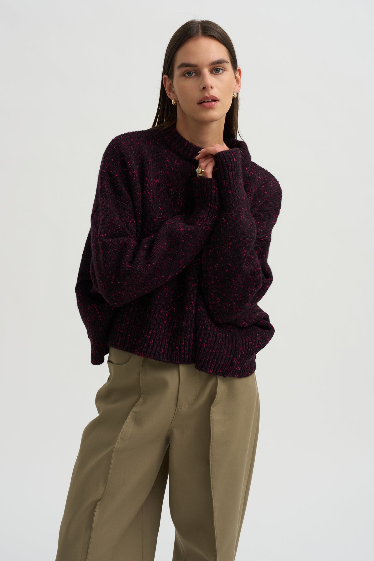 Avalanche Summer Knit Sweater, Rouge Noir