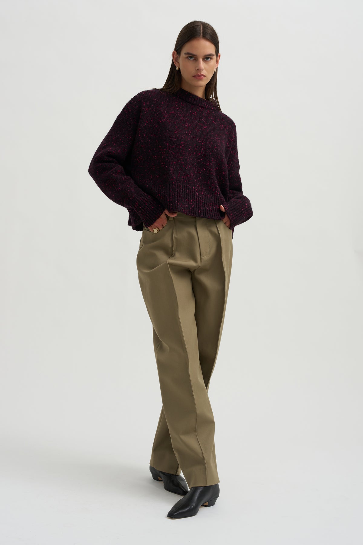 Avalanche Summer Knit Sweater, Rouge Noir