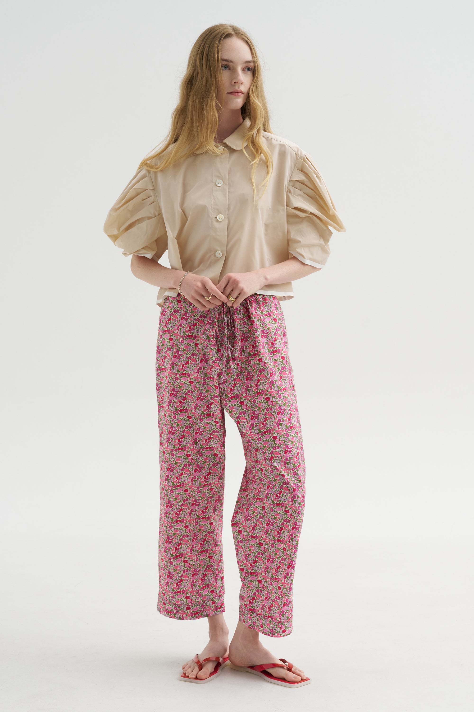 Kick Pleat Exclusive - Life Is A Beach Pant, Pink Explosion